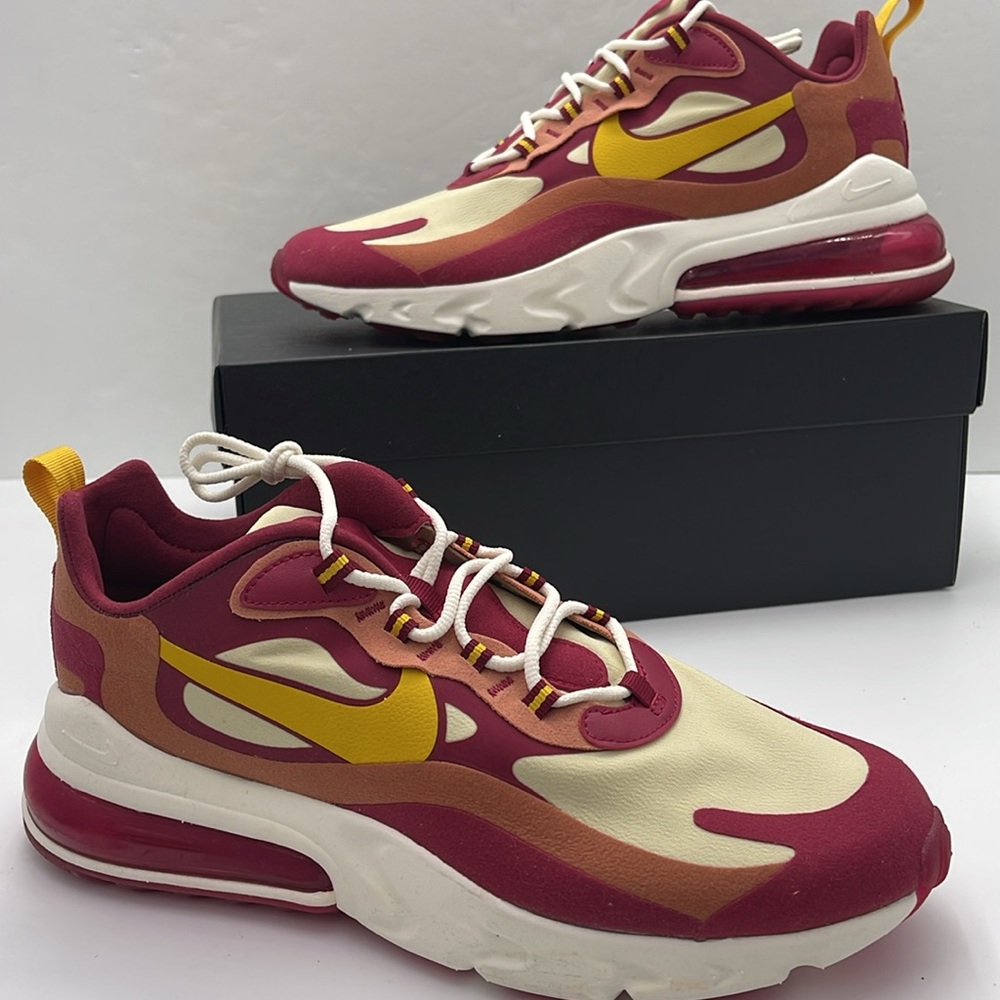 Nike Men’s AIR MAX 270 REACT Sneakers 
NOBLE RED/DARK SULFUR
A04971 601 - Picture 14 of 16